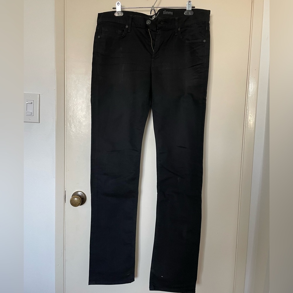 7 for all mankind slimmy jean in black